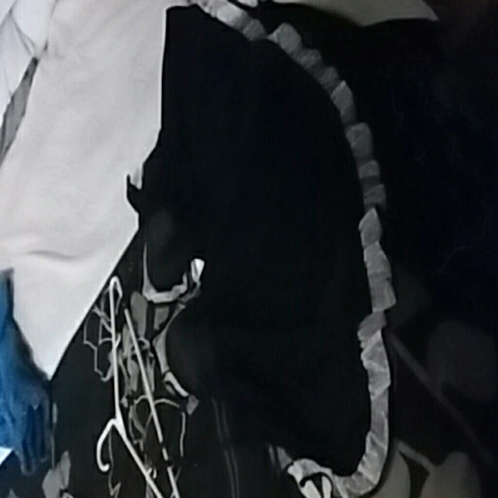 Black and white lace nightie